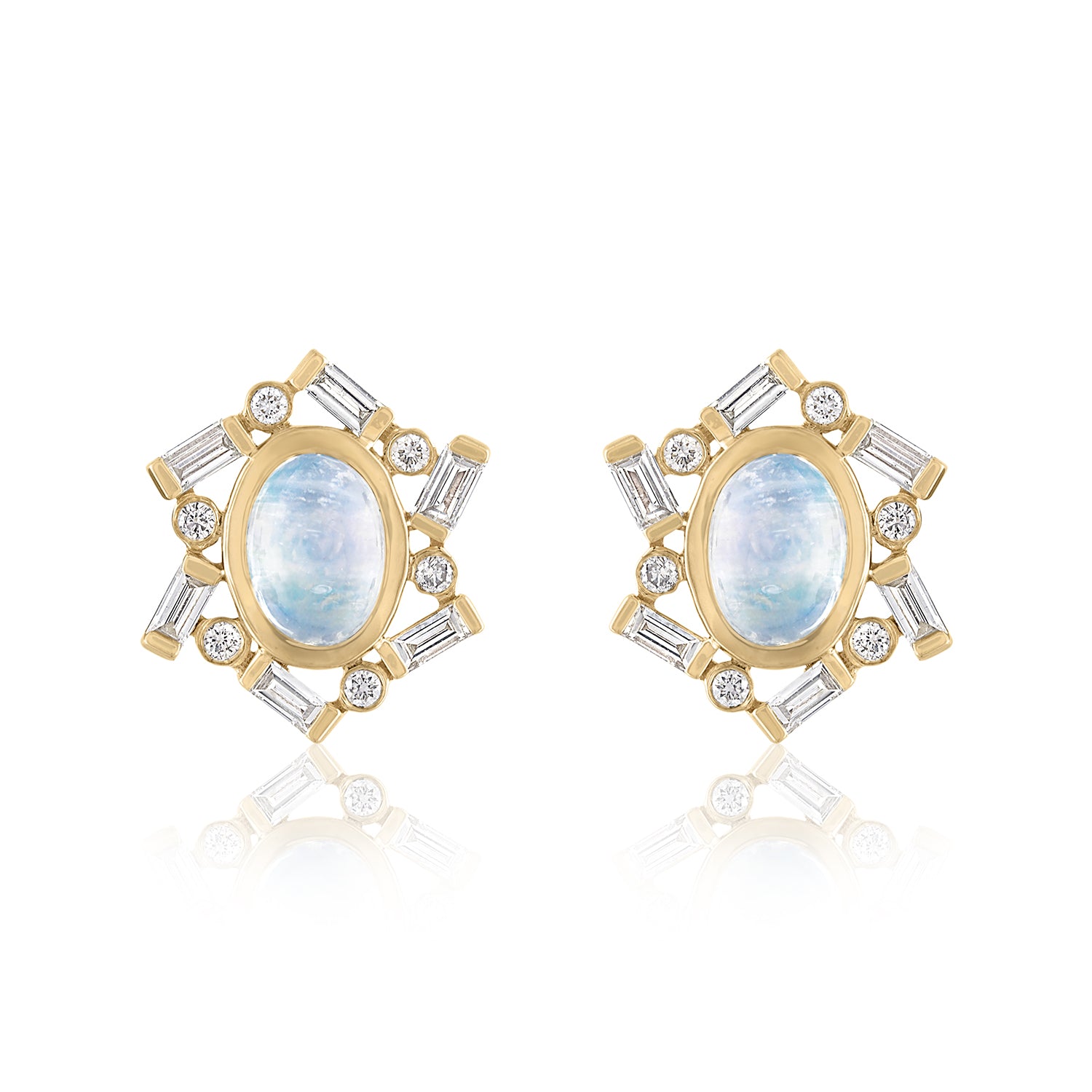JUBILEE MOONSTONE STUD EARRINGS – Loriann Jewelry