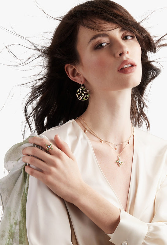 Organique Fine Jewelry Collection worn by Model