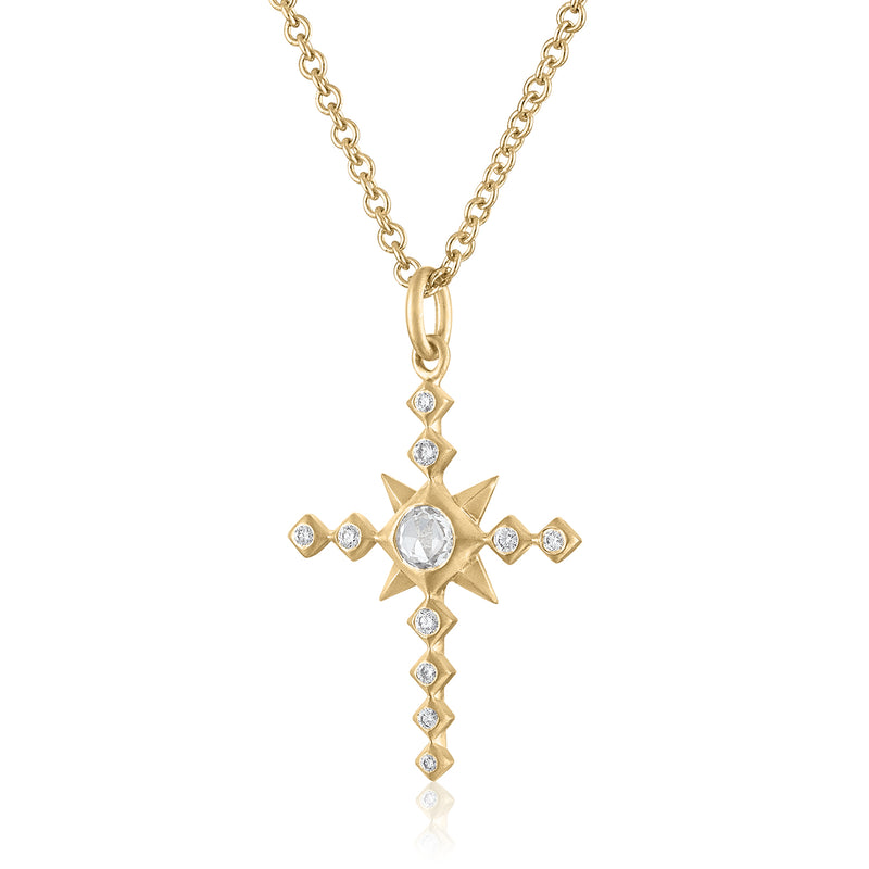 EVANGELINE DIAMOND CROSS CHARM