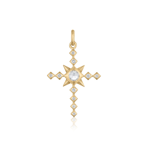 EVANGELINE DIAMOND CROSS CHARM