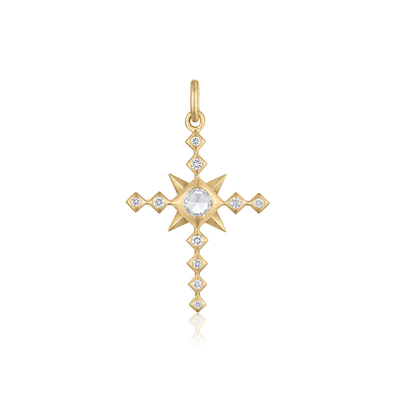 EVANGELINE DIAMOND CROSS CHARM