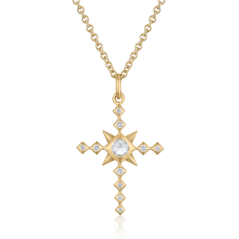 EVANGELINE DIAMOND CROSS CHARM