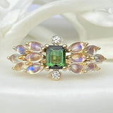 FREEDOM MOONSTONE AND SAPPHIRE RING