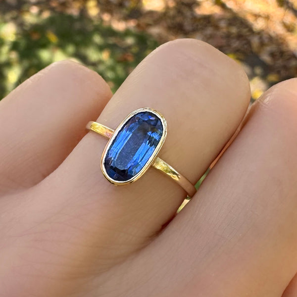 KYANITE FACETED RING IN 14K GOLD