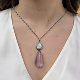 MIRO INSPIRED PENDANT WITH AMETHYST, OPAL AND DIAMONDS