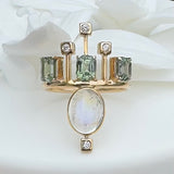 QUEEN OF SHEBA MOONSTONE AND SAPPHIRE RING