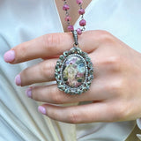 MONET’S GARDEN PENDANT WITH TOURMALINE  AND GREEN SAPPHIRES