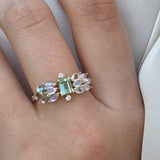 FREEDOM MOONSTONE AND SAPPHIRE RING