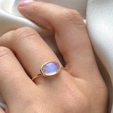 MOONSTONE RING WITH 14K GOLD