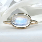 MOONSTONE RING WITH 14K GOLD