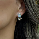 MAGDALENA MOONSTONE STUD EARRINGS