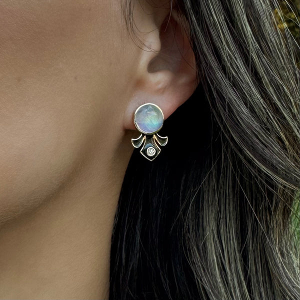MAGDALENA MOONSTONE STUD EARRINGS