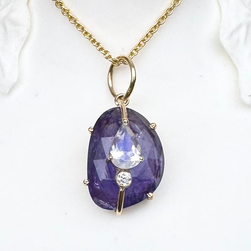 Tanzanite and Moonstone Pendant