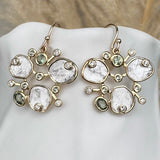 KIARA DIAMOND SLICE CLUSTER EARRINGS