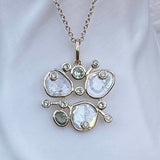 KIARA DIAMOND SLICE CLUSTER PENDANT WITH SAPPHIRES