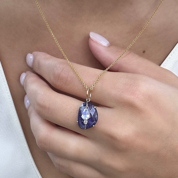 Tanzanite and Moonstone Pendant