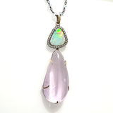 MIRO INSPIRED PENDANT WITH AMETHYST, OPAL AND DIAMONDS