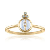 SOLD SAMPLE SALE MOONSTONE AND WHITE TOPAZ STACKING RING SET