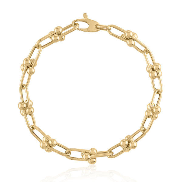 Gold Pinball U-Link Bracelet