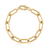Gold Oval Paperclip Link Bracelet