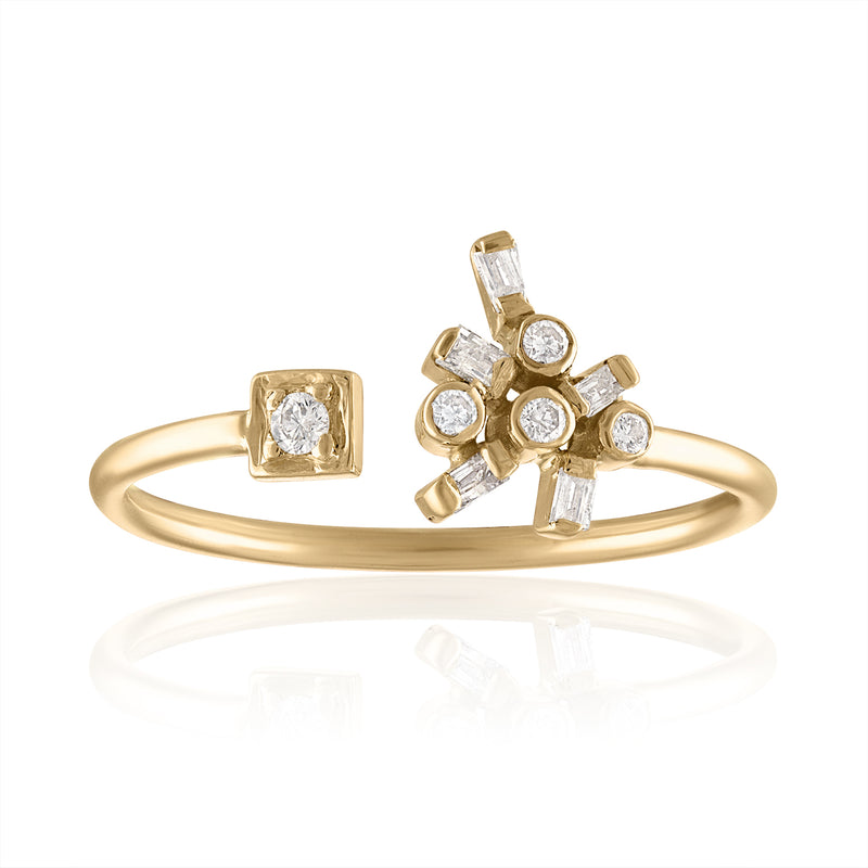 Open sparkler Ring with Diamonds