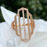 DIAMOND RING WITH 18K ROSE GOLD