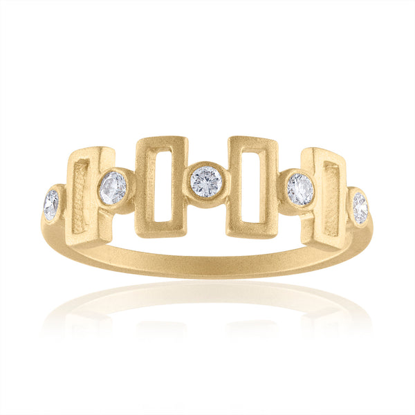 Harmony Ring with Diamonds & 14k Gold