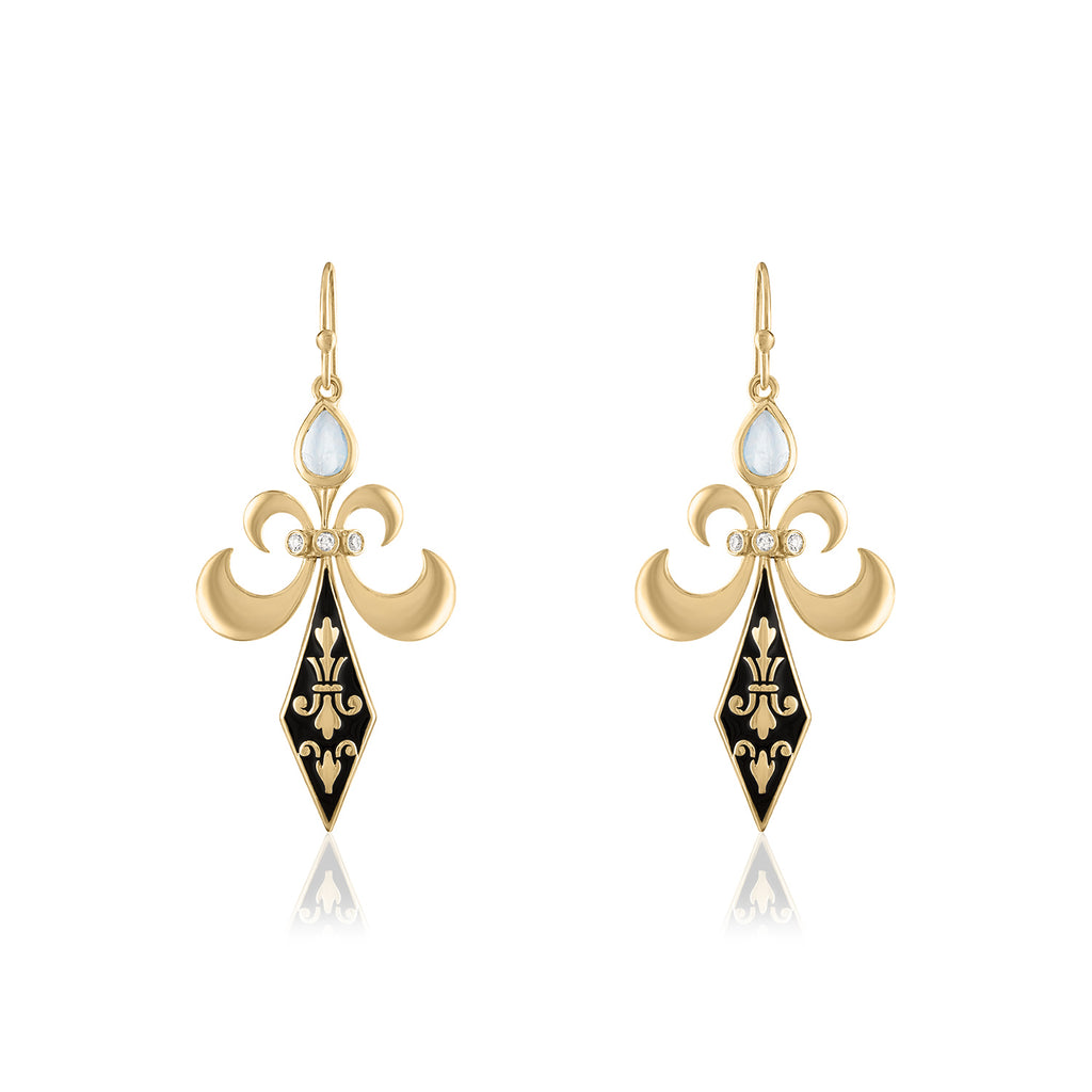 Only 45.00 usd for Rowing Oars and Fleur de Lis Dangle Earrings Online at  the Shop