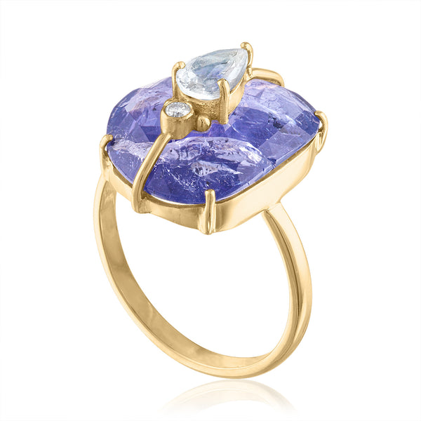 Organic Shape Tanzanite Ring