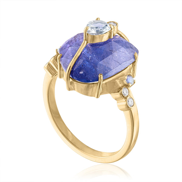 Tanzanite and Moonstone Ring