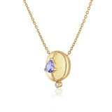 Opal and Tanzanite Pendant with Diamond