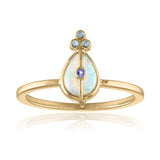 Organique2 Ring with Opal, Tanzanite, Green Sapphires & 14k Gold