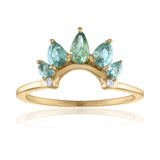 OPAL AND GREEN SAPPHIRE STACKING RING SET