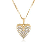 Gold heart embellished with diamonds 