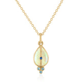 ETHIOPIAN OPAL AND SAPPHIRE CHARM PENDANT